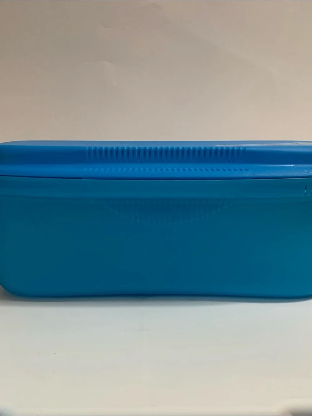 Tupperware Microwave Pasta Cooker Strainer Maker Blue model #6775